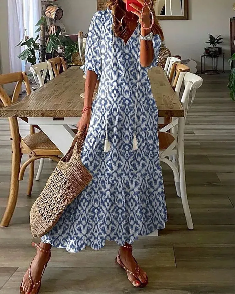 Heidi-Mode | Elegantes bauchbedeckendes Boho-Kleid