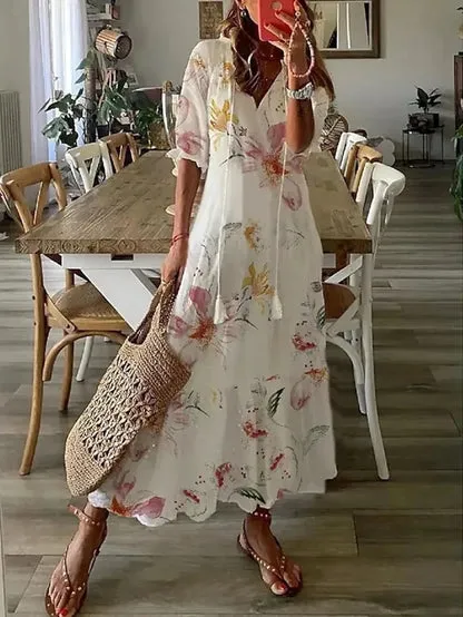 Heidi-Mode | Elegantes bauchbedeckendes Boho-Kleid
